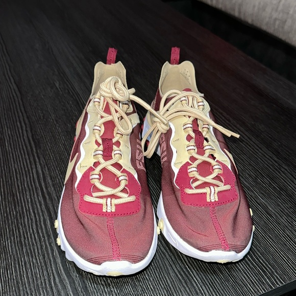 Nike Garnet Florida State Seminoles React Element 55 Shoes - Picture 1 of 9